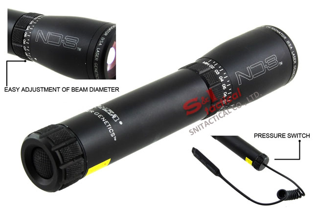 Green Laser High Power ND3 Light Designator w/ Adjustable Scope